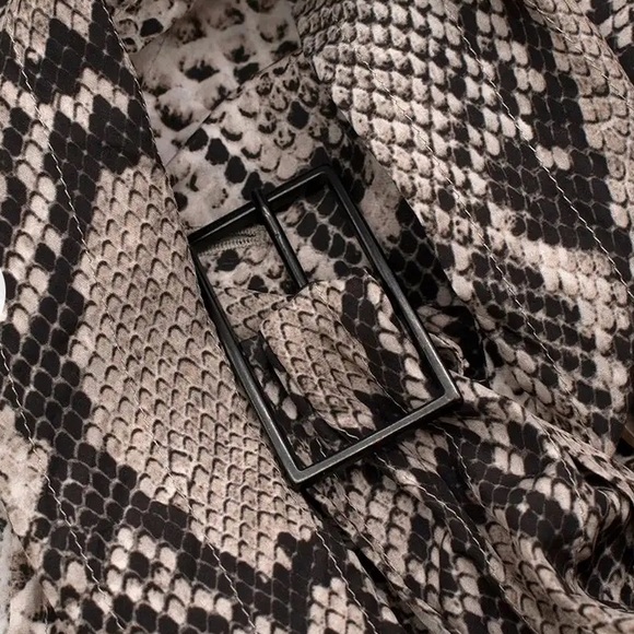 LANVIN 
snakeskin print double-breasted trench coat Size 36 - Picture 11 of 12